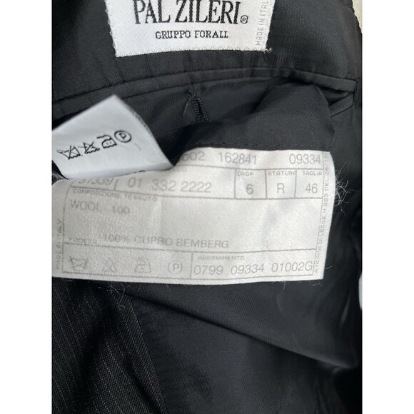 PAL ZALERI Men 38-40R Blazer Designer Wool Pinstripe Suit Jacket Made In Italy - Picture 11 of 16